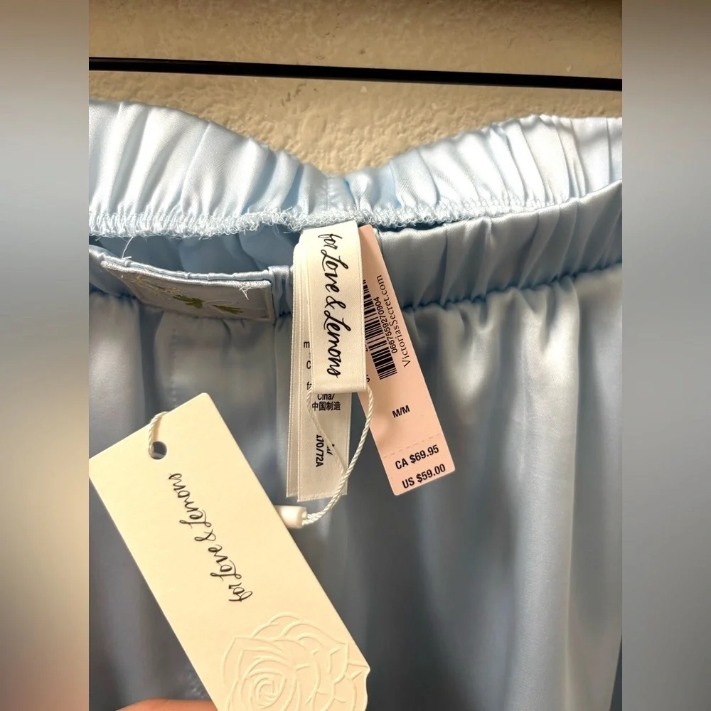 For Love And Lemons Light Blue Pajama Bottoms - Picture 11 of 13